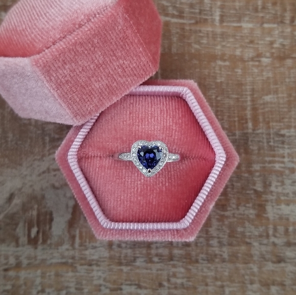 Tanzanite Sweetheart Sterling Ring - Picture 2 of 5